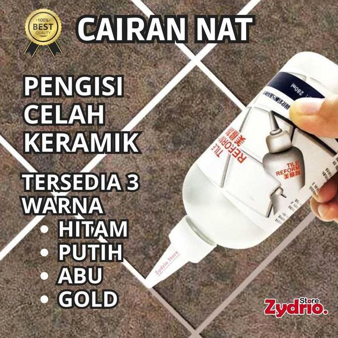 Qnqx- Semen Pengisi Nat Keramik Lantai Warna Hitam Putih Gray Gold Lem Tile