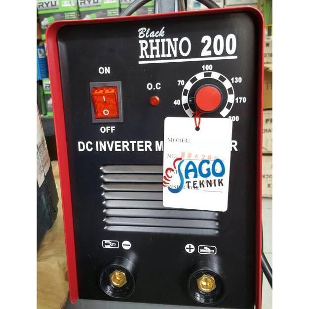 TRAVO LAS BLACK RHINO 200 AMPERE / TRAVOLAS INVERTER / TRAFO LAS ORIGINAL DAN TERPERCAYA