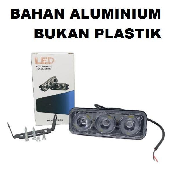Bycle- Lampu Tembak Led E03 Sorot Cree 3 Mata 9 Watt Kabut Motor Mobil E03R