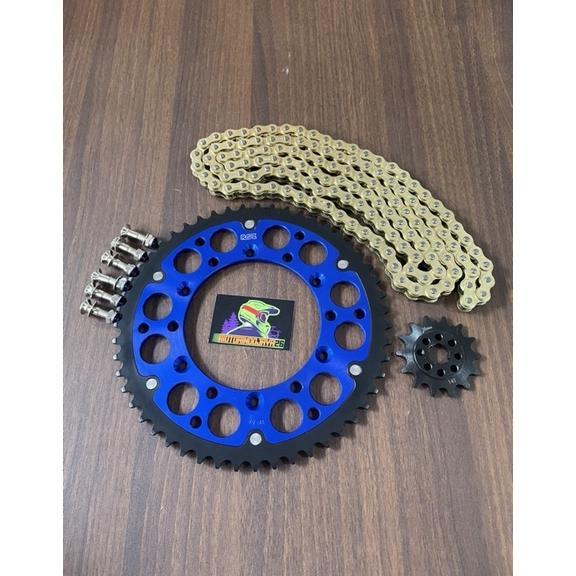 Gear Set 520 Roz CRF 150L CRF 250 Biru Set Rantai Gold 520