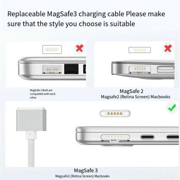 Cable Laptop Type C Usb C Kabel 140W Type C To Magsafe 3 Magnetic Charger Charging Mac Book Pro