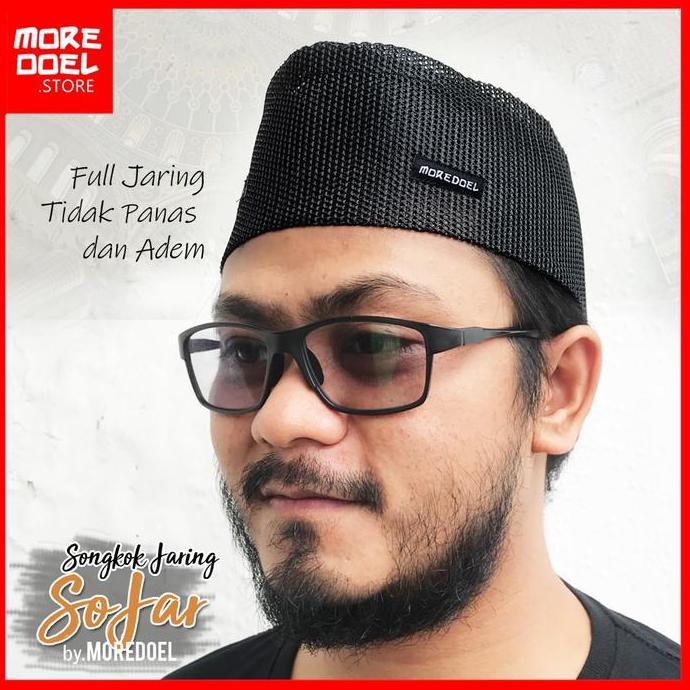 Peci Songkok Hitam Jaring SoJar Moredoel Unik dan Elegant