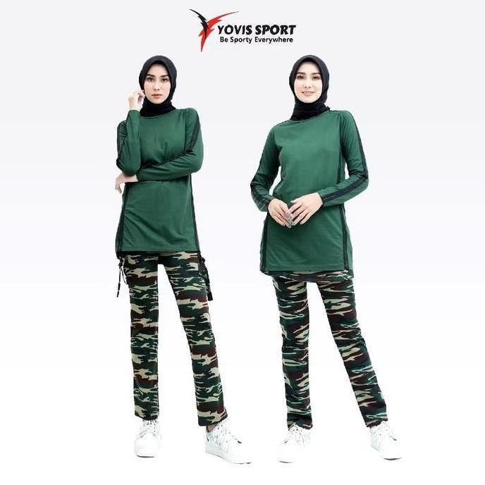 Lansungkirim- Celana Senam Cargo Loreng & Celana Senam Rok Army Wanita/ Celana Senam Loreng / Celana