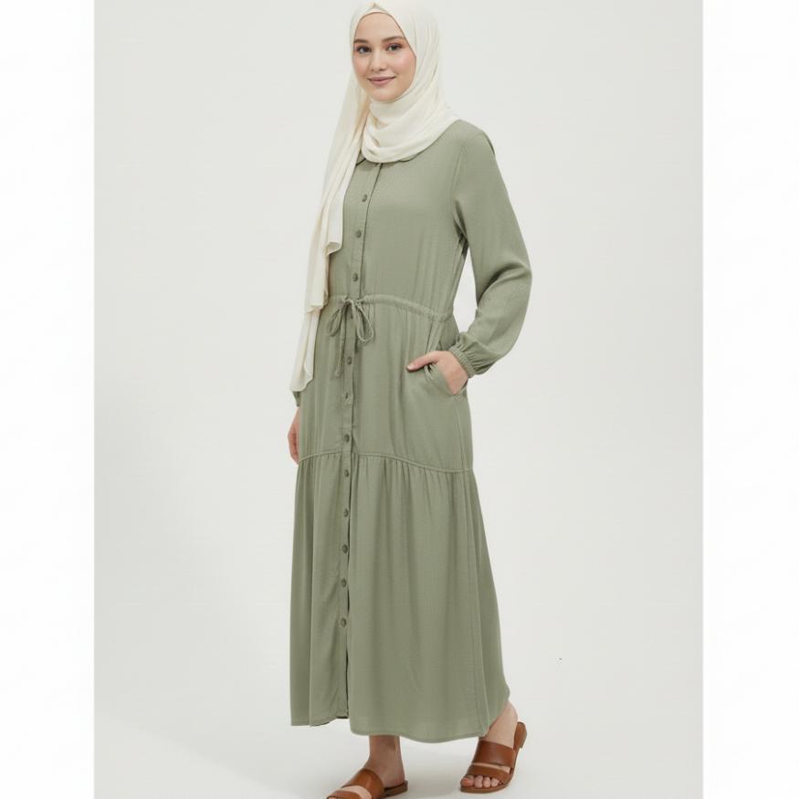 RILLEY - Gamis Celmira | Gamis Wanita Adem Bahan Rayon Dobby