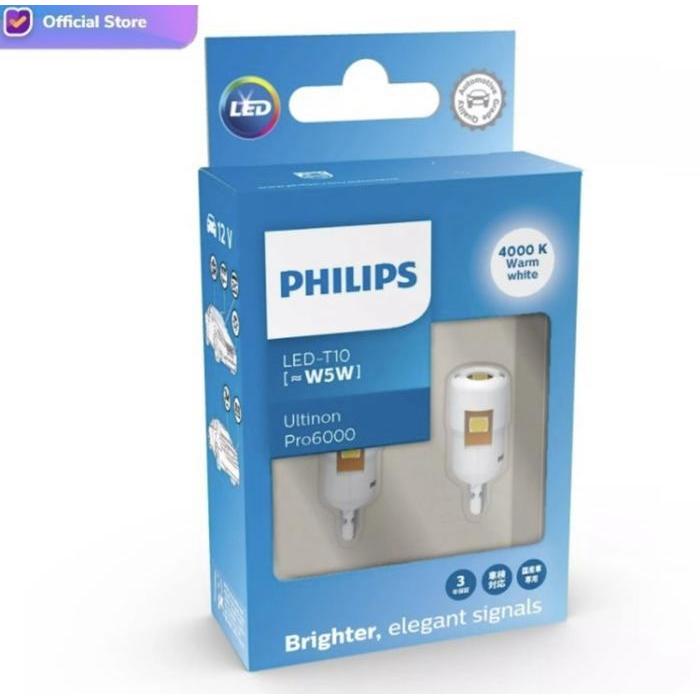 LED Philips Ultinon Pro 6000 T10 W5W 4000K Warm White