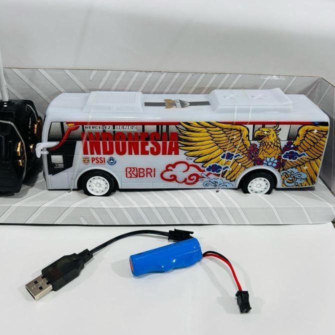 Mainan Rc Bus Basuri Telolet Remote Control Baterai Cas
