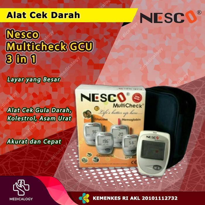NESCO GCU 3 IN 1 ALAT TEST GULA KOLESTEROL ASAM URAT