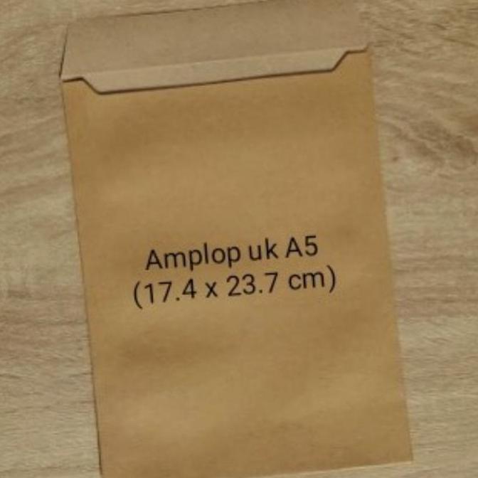 Amplop Kraf Coklat polos A5 Plus / Amplop undangan atau Amplop Vintage