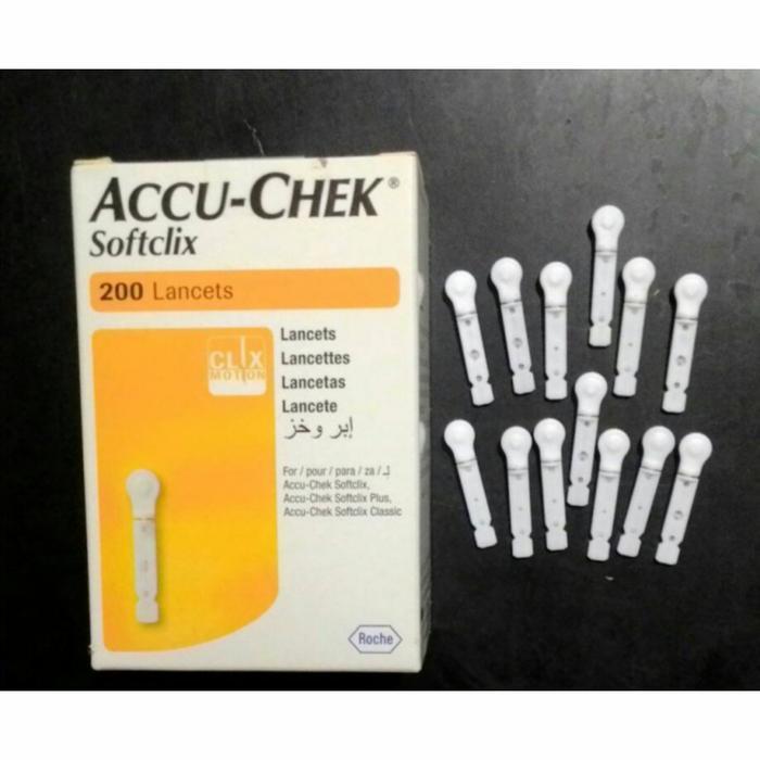 Lancet Accu check Softclix isi 50 Lancet Accu chek Jarum Accu chek