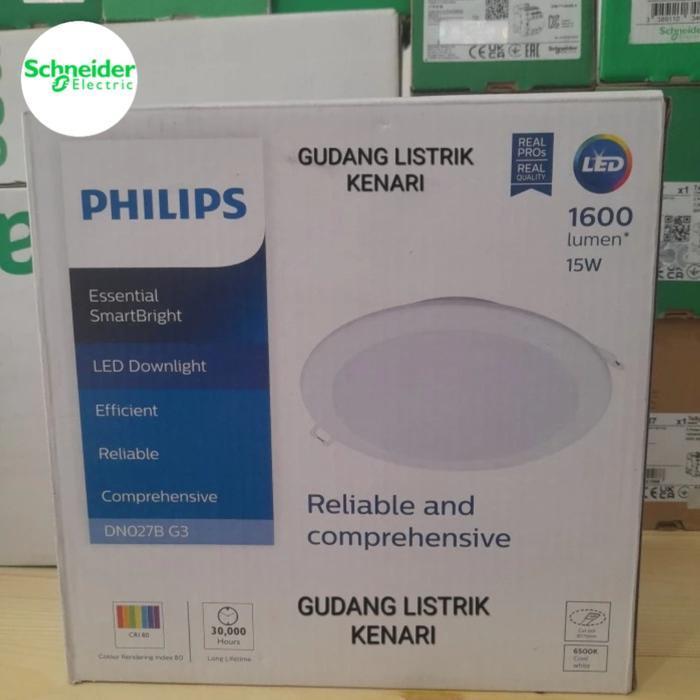 DN027B G3 Philips 15Watt Cool White Putih Original Philipps Downlight Lampu