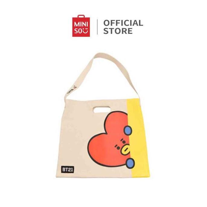 Beranigaya- Miniso X Bt21 Collection Tas Belanja Crossbody Shopping Bag Pertandingan Santai Kapasita