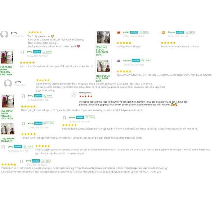 Hololoo- 250 Gr - Pure Fish Collagen Peptides/Bubuk Kolagen Ikan/Fish Collagen