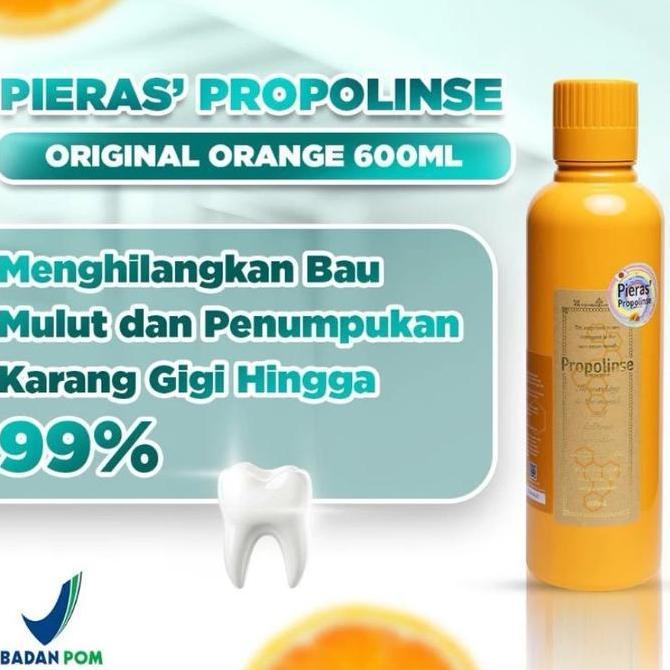Whtting- Pieras Propolinse Original Orange Mouthwash 600Ml Obat Kumur Jeruk
