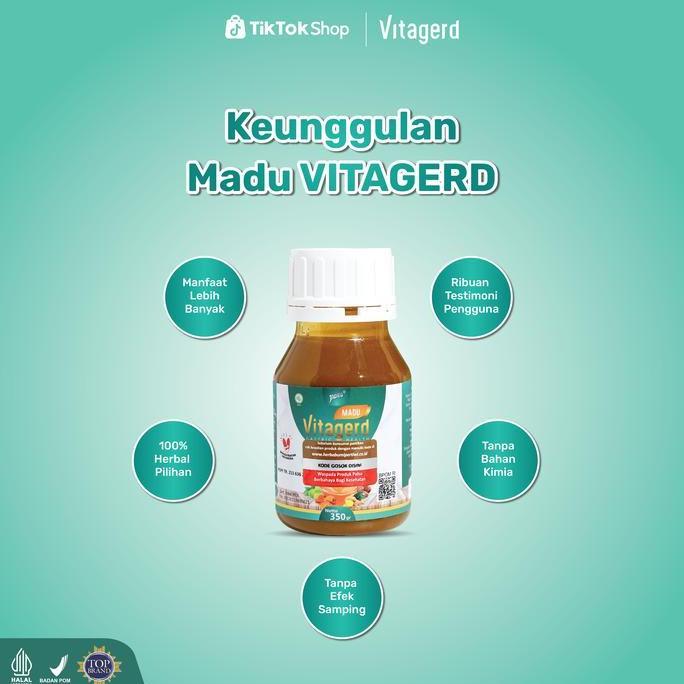Healtiwi- Madu Vitagerd Asli- Membantu Mengatasi Asam Lambung, Mual, Muntah Dan Gerd Anxiety (Cemas 