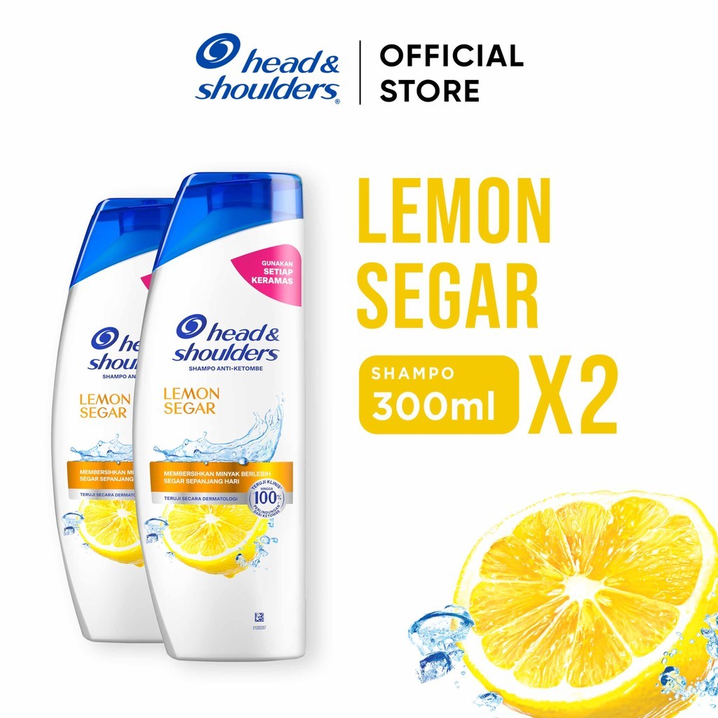 Head & Shoulders Shampoo Lemon Fresh Anti-Dandruff 300ml Paket Isi 2 [P&G]