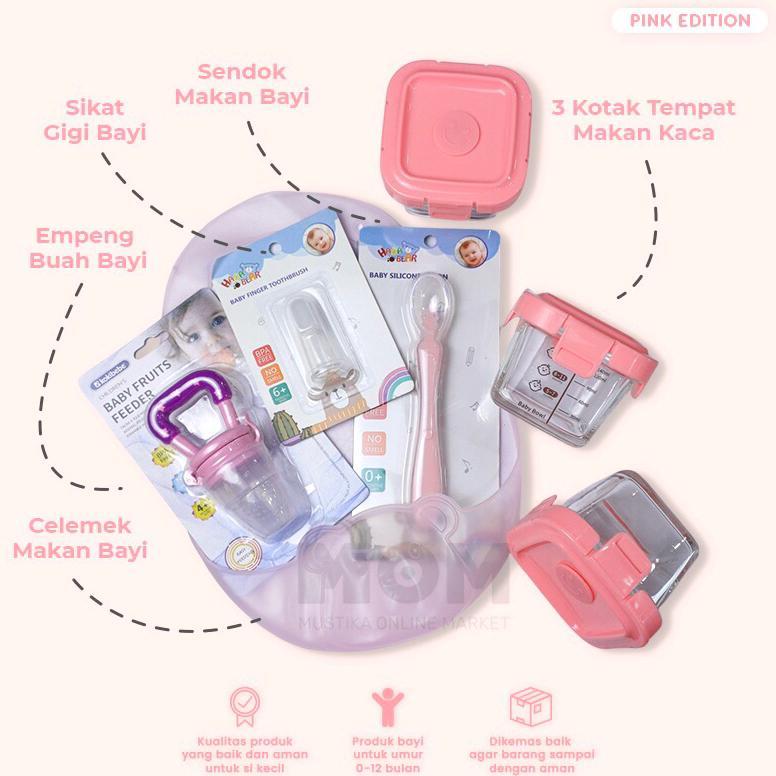 HOT SALE [BISA COD] 9in1 Baby Feeding Premium Set | Paket Lengkap Keperluan Mpasi Bayi 6Bulan | Pake