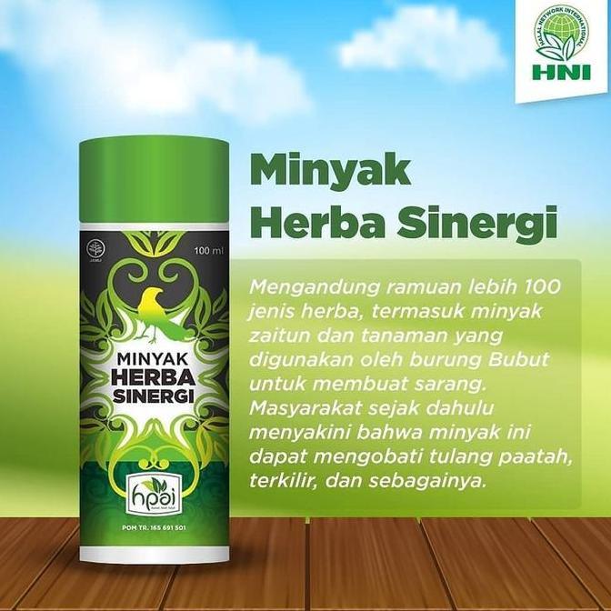 Cod,Bisa- Minyak Herba Sinergi Hni Hpai Original Herbal Gosok Pijat 100Ml