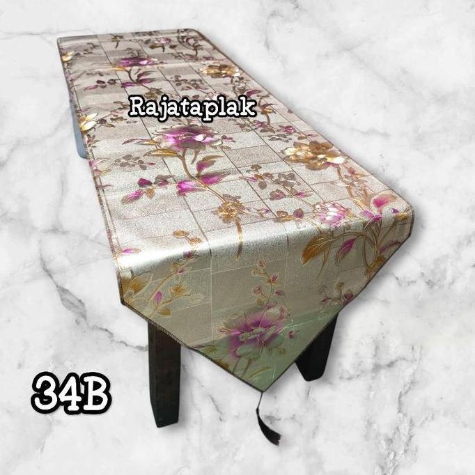 (Jeffy Store) Taplak Meja Tamu Runner 3D Motif Sultan Anti Air 40X200Cm - Brand Name