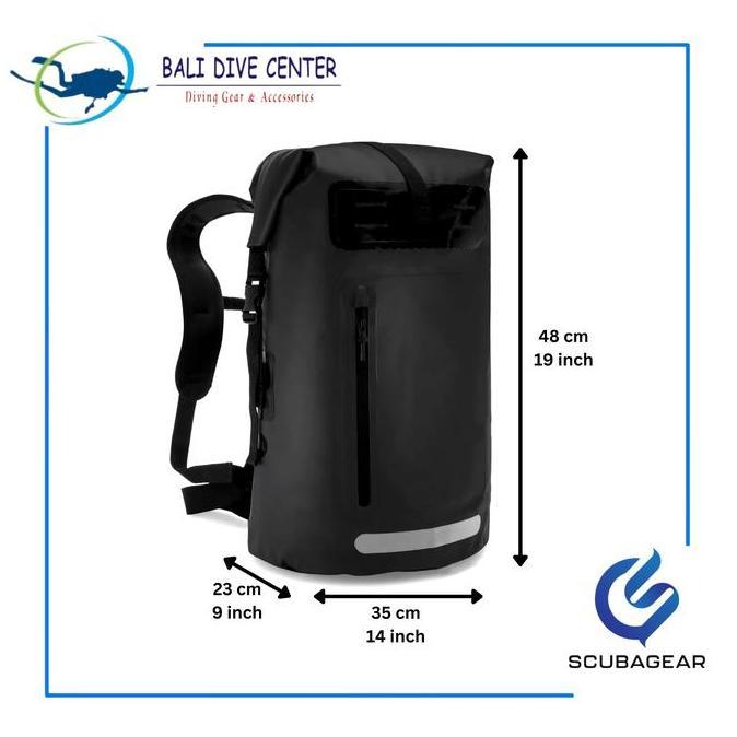 HOT SALE SCUBAGEAR [DBBP] Dry Bag Backpack 35L Black - Ransel anti air waterproof