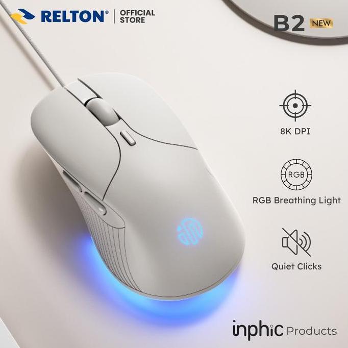 Lansungkirim- Mouse Gaming Wired Silent Click Rgb B2 Inphic
