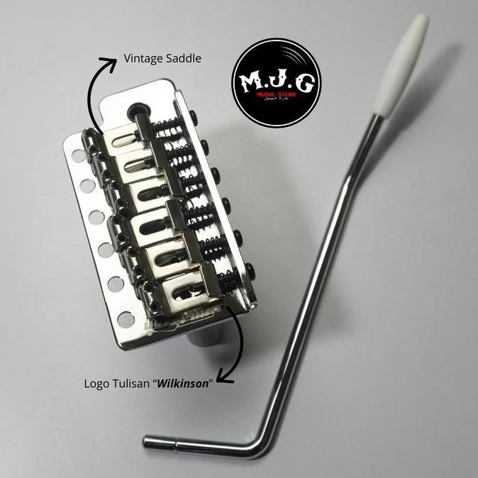 Tremolo Wilkinson Gitar Elektrik Saddle Bridge Vintage Style Chrome Stratocaster Wov01