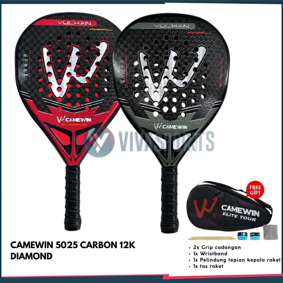 VIVASPORTS - CAMEWIN 5025 VULKAN Raket Padel Carbon 12K / Padel Racket CAMEWIN 5025 Original