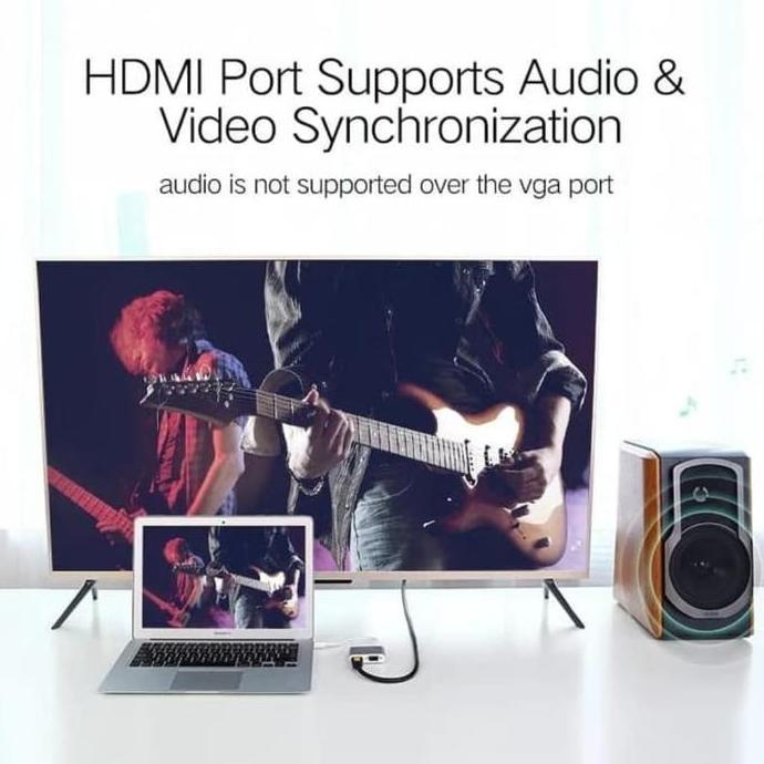 Lansungkirim- Ugreen 2 In 1 Thunderbolt Mini Displayport To Hdmi & Vga Converter 4K