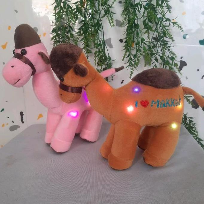 Gas,Cod- Boneka Unta Led Love Mekah  23 Cm,Oleh-Oleh Haji Dan Umroh