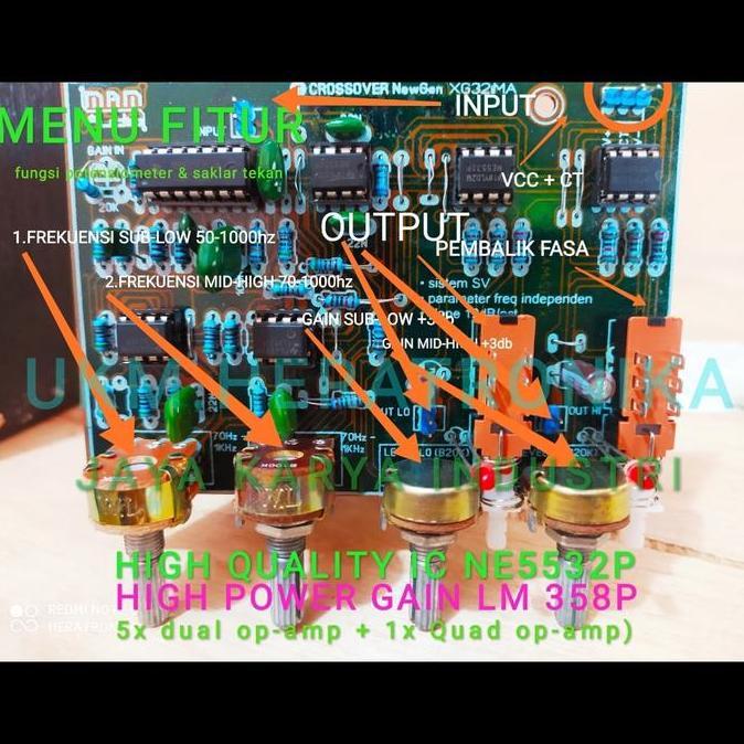 kit crossover aktif 2 way SIAP BATTLE suara jernih/subwoofer rendah ho