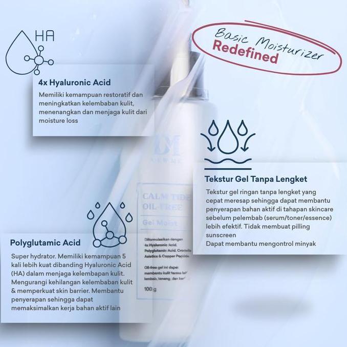 Cantikjamin Dew Me Calm Tide Moisturizer Gel Ringan Kulit Berminyak Jerawat Sensitif Pelembab Acne N