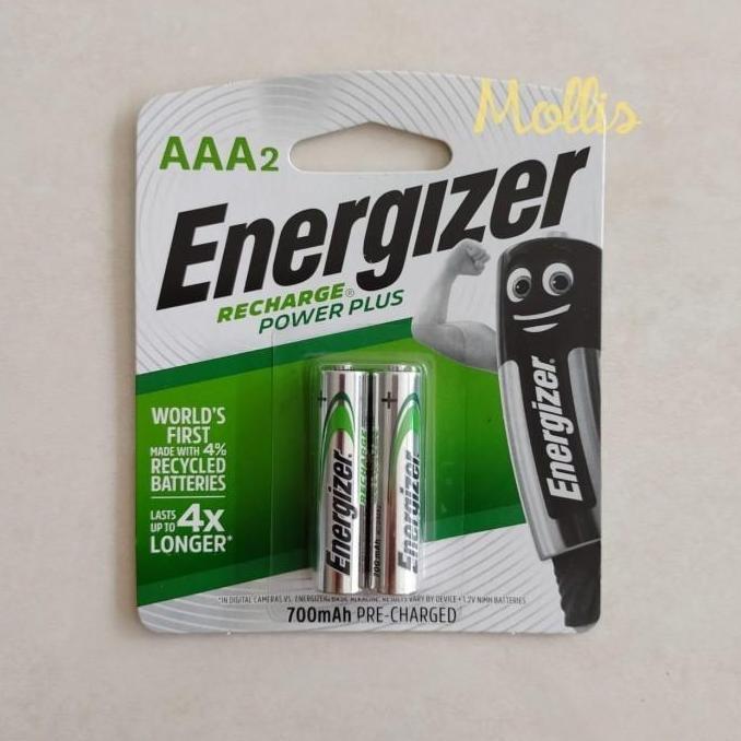 Baterai Energizer rechargeable power plus AAA isi 2