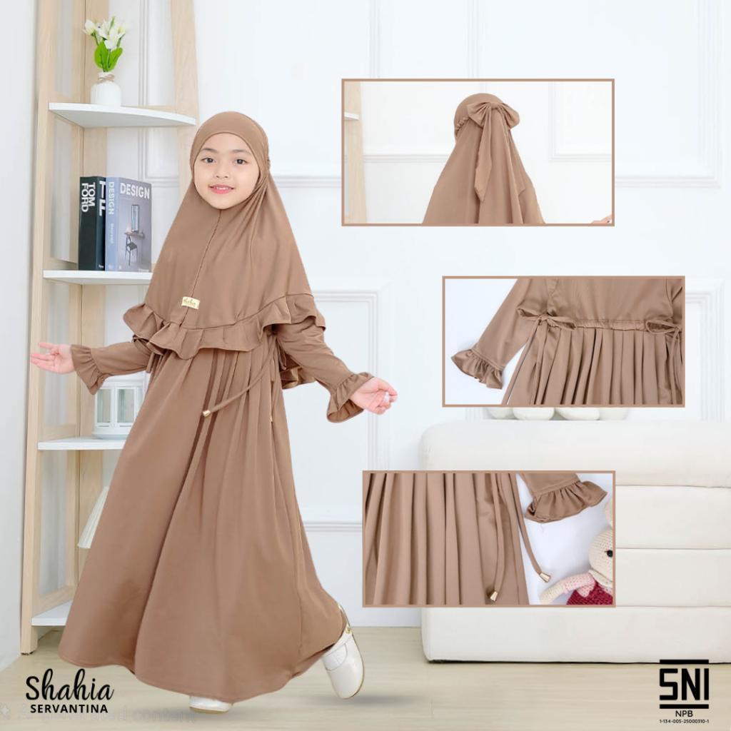Shahia Servantina - [Satu Set Jilbab] Zivana Set Dress Gamis Anak Perempuan