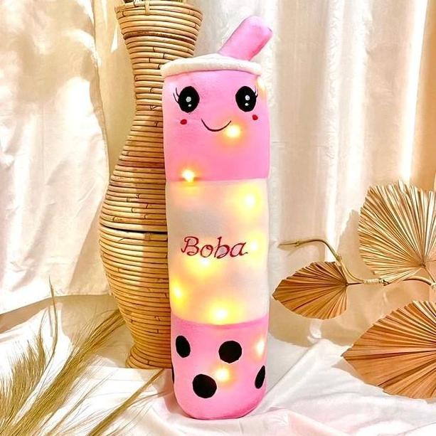 Gas,Cod- Boneka Boba Guling Led Nyala Bahan Lembut Kado Dolls Toys