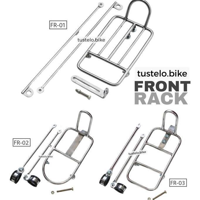 Rak Sepeda Vintage Premium Front Rack Mini Pannier Commuter MTB