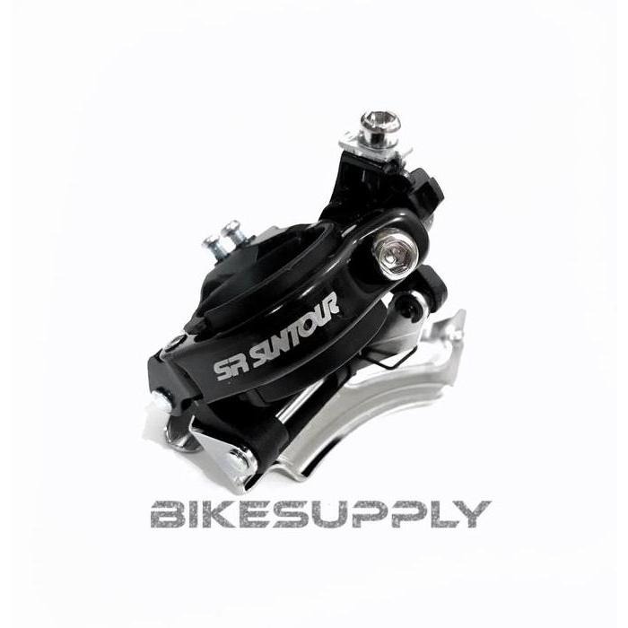 Front Derailleur FD Sepeda Merk SR Suntour 3 Speed Diameter Clamp 31.8 mm Tarikan Atas Bawah Dual Pu