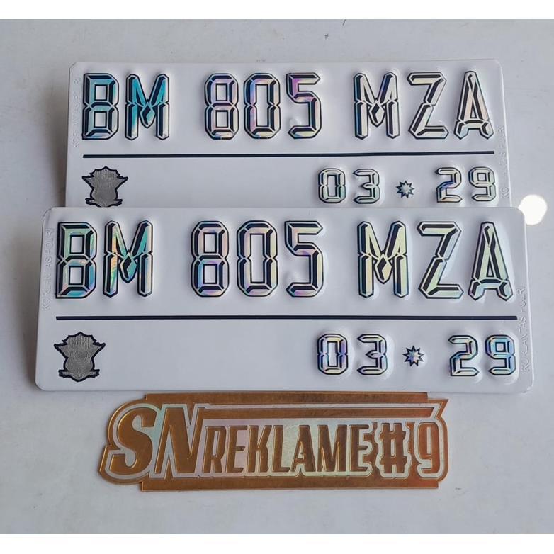 COD Plat Nomor Sepeda motor Baut Tanam Hologram, plat nomor keren, plat nomor mewah, plat nomor mura