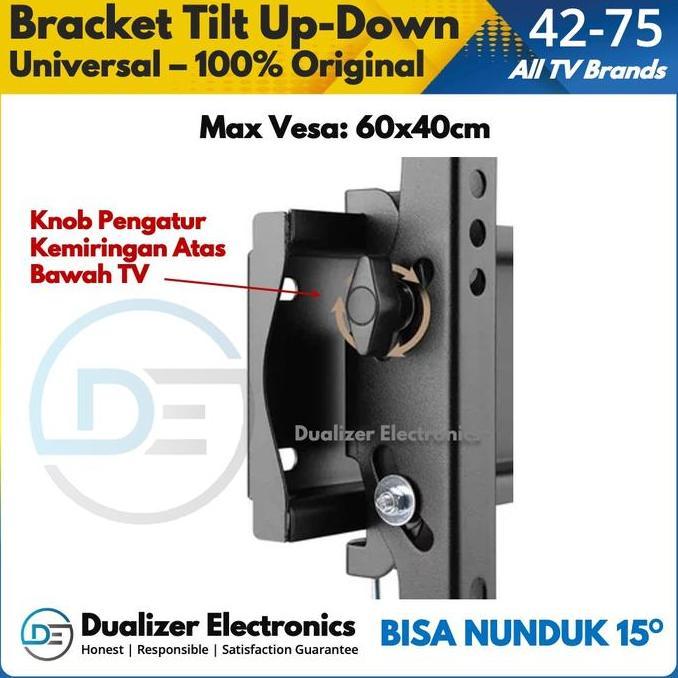 Bracket Tv Smart/Android Led 75 70 65 60 55 50 Inch Tilt Waterpass