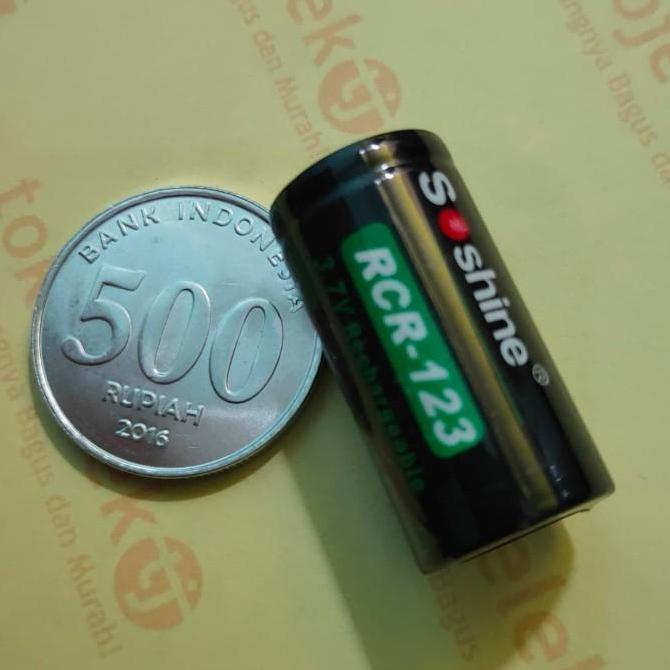 Bestone- Soshine RCR123A CR123 16340 Li-ion 3.7v 700mAh Pin Top Non-Protected