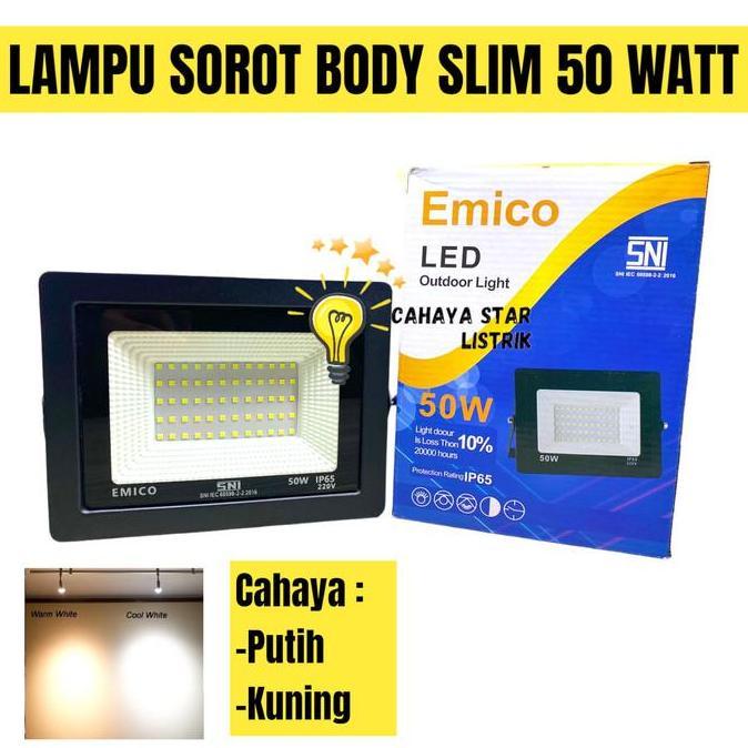 Bestone- EMICO LAMPU SOROT LED 50WATT / FLOODLIGHT OUTDOOR LAPANGAN