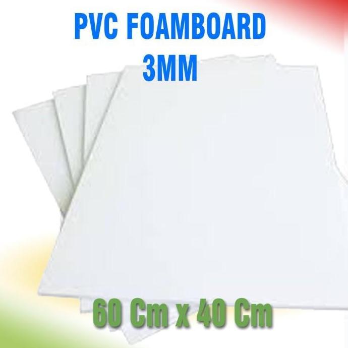Bestone- PVC Foam board 3mm putih papan lembar 40cm x 60cm