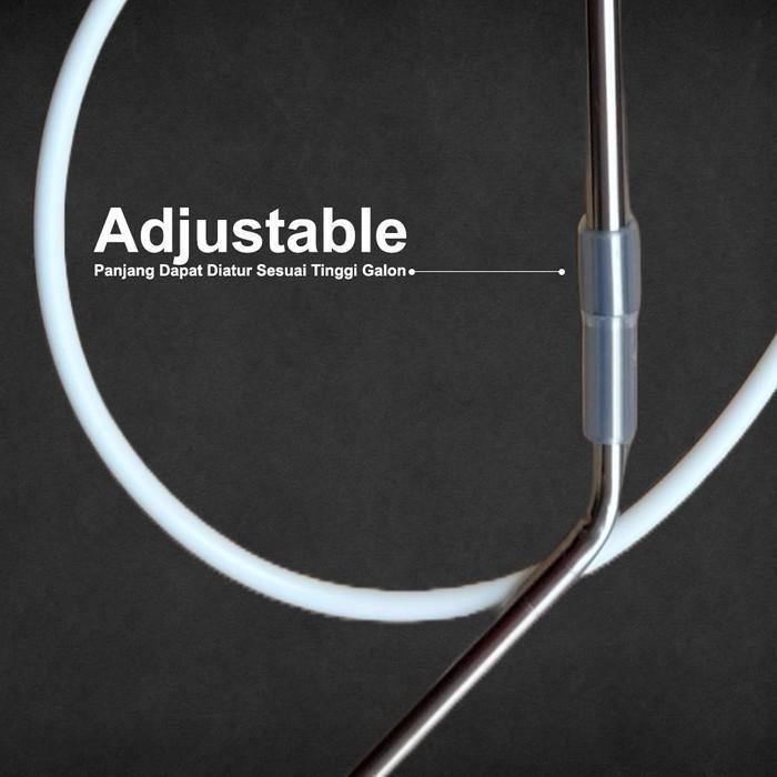 (Best Saller) Pipa Kepala Selang Dispenser Galon Bawah Gea Zpipe Tutup Stainless Bestseller