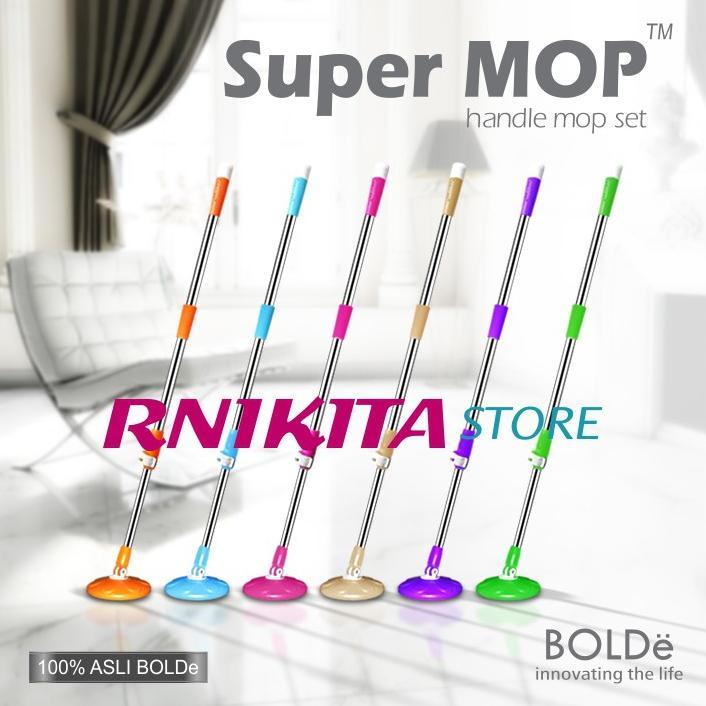 BOLDe TONGKAT PEL + HEADMOP - Supermop Alat Pel Tongkat Kepala Besar