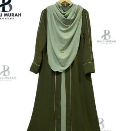 TERBARU GAMIS SET ABAYA PUTRI SYARI CRINKLE AIRFLOW S-XXL