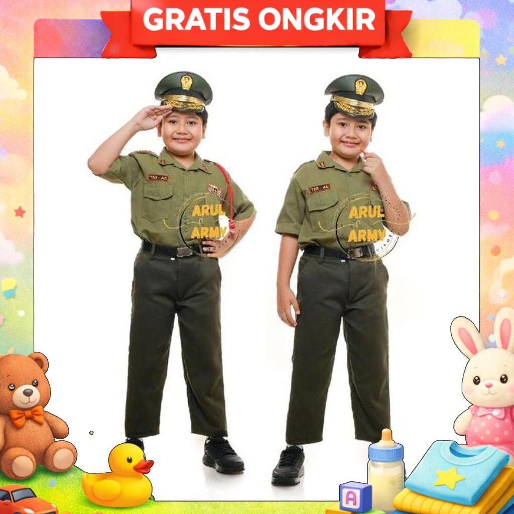 Baju Seragam Pdh Tni Anak Seragam Sekolah Tk Paud Pdh Tni Ad  Au Al Anak Setelan Tni Anak Baju Tni A