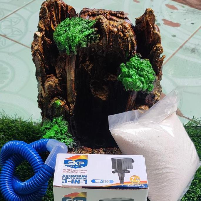 tebing air terjun 20cm fullset aquascape