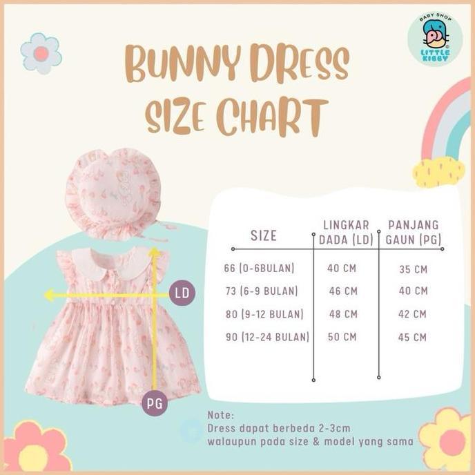 Promo LITTLE KIBBY - BUNNY DRESS | DRESS BAYI | BAJU BAYI | BAJU ANAK | GAUN PESTA ANAK | GAUN PESTA