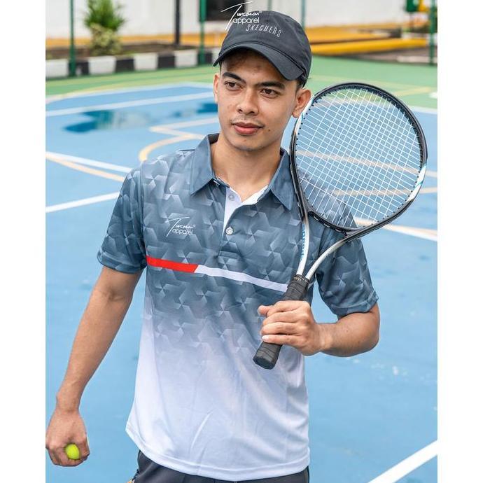 Promo Jersey Tenis Kaos Dryfit Baju Olahraga Pria Lapangan