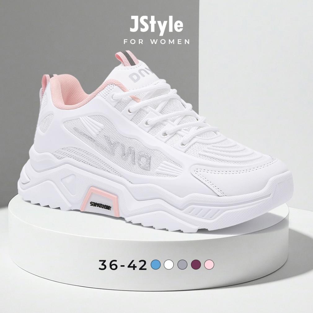 JS Sepatu Sneakers Wanita Sport Shoes Perempuan Sepatu Cewek Kekinian Sneaker Olahraga Terbaru SP-17