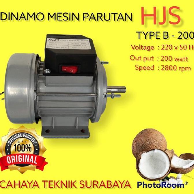 gandisoress - electro motor dinamo penggerak serbaguna 200 watt dinamo mesin parutan serbaguna 200 w