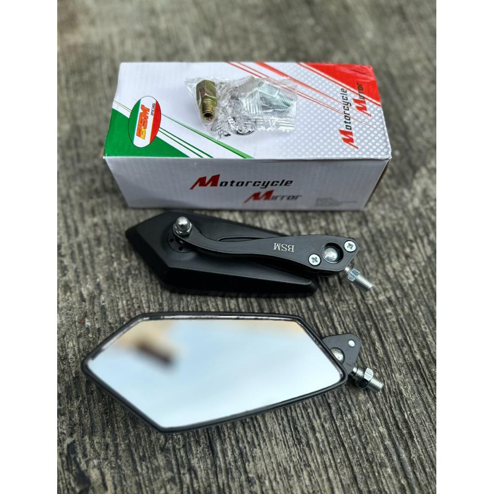 Murah Bsm Racing - Spion Motor Variasi Segi Lima Lipat / Spion Koso Besi Universal